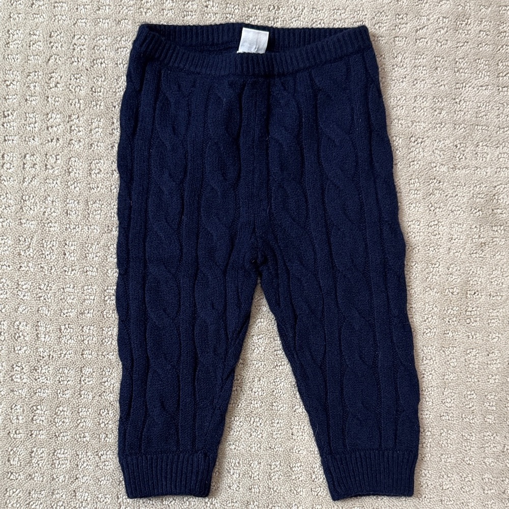 GAP Baby Navy Cable Knit Joggers